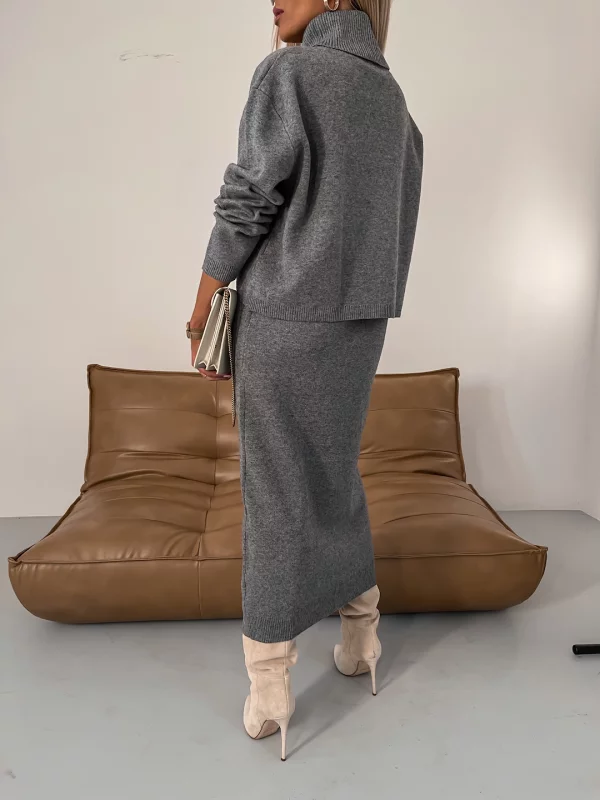 Karin™  Knit Midi Dress & Turtleneck Sweater