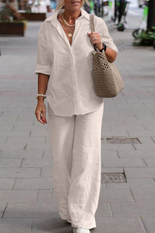 Amethyst™ Relaxed Shirt & Trousers Two-Piece Set