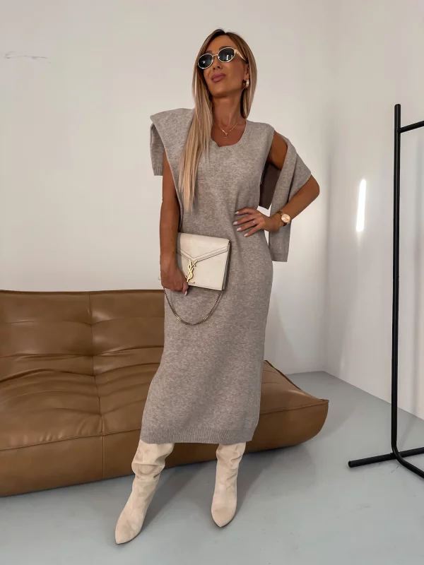 Karin™  Knit Midi Dress & Turtleneck Sweater
